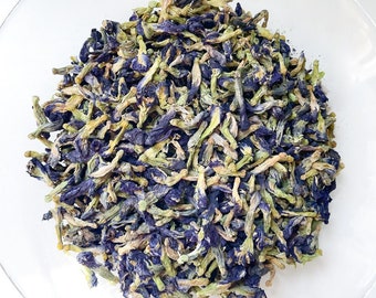 BUTTERFLY PEA FLOWER | Bulk | Clitoria ternatea | Tea, Recipes | Whole Flower | Herbal Spiritual Witchcraft Gift