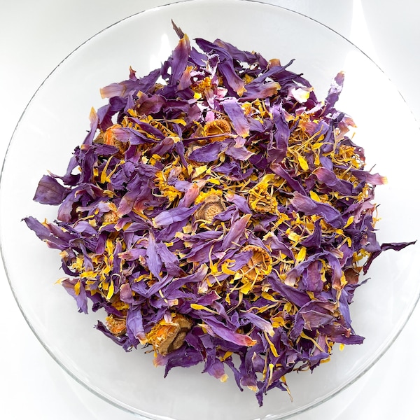 BLUE LOTUS BULK | Organic | Nymphaea caerulea  | Tea, Incense, Lucid Dream | Herbal Flower | Egyptian Lotus Water Lily | Witchcraft Gift