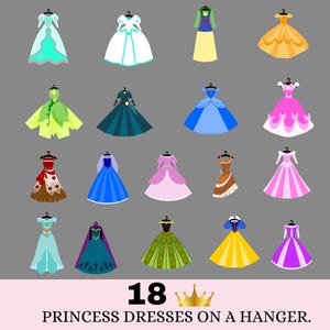 Prinzessin Dekorationen. Prinzessin Kleid SVG, Princess Bundle. Papierhandwerk und Party Dekor.
