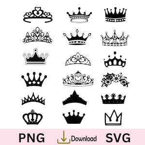 Dulces Dieciséis, Coronas de boda, Coronas de Princesa SVG