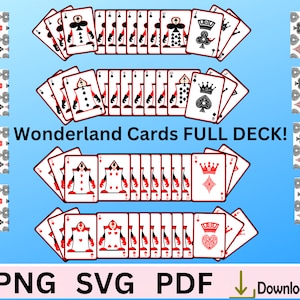 Alice nel Paese delle Meraviglie, carte da poker stampabili, soldatini di carte di Alice nel Paese delle Meraviglie.