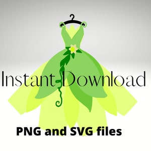 Prinsessenjurk SVG, Prinsessenjurk SVG, Tiana papercraft, Prinsessenfeestversieringen, Taarttoppers en verjaardagskaarten