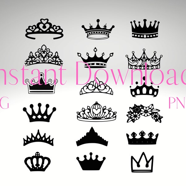 Princess Crowns SVG , wedding crowns. Tiaras