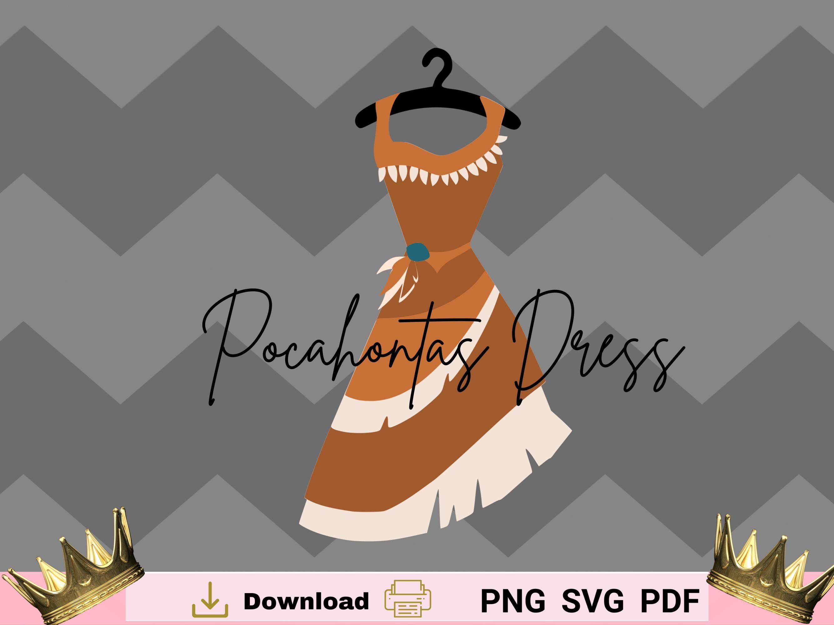strapless open back dress Princess Pocahontas