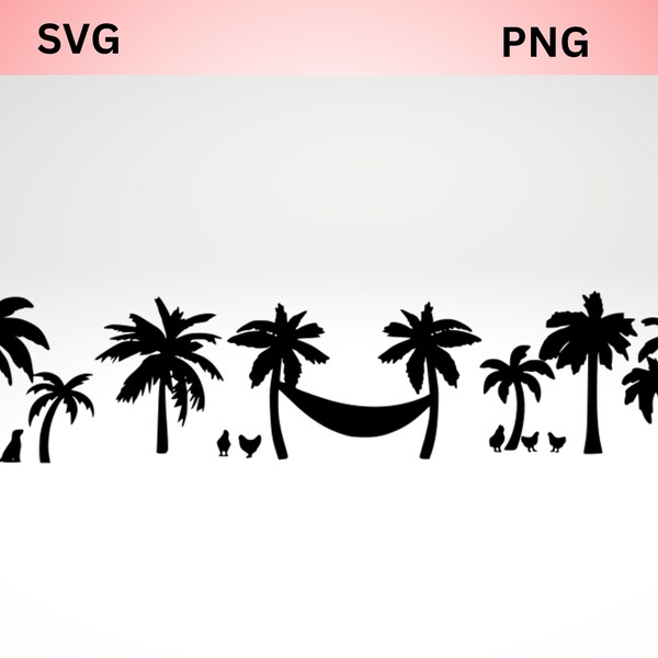 Hawaii palm trees SVG, palm tree, Hawaii T-Shirt SVG. Hawaii scene. Tropical t-shirt.