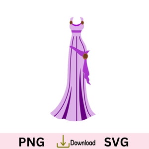Princess Meg Dress SVG: Hercules Costume File (SVG, PNG)