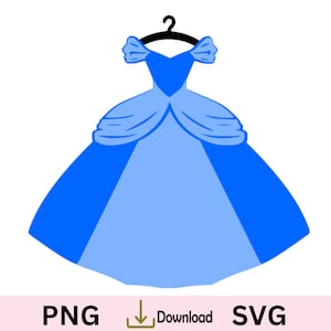 Prinzessin Kleid SVG und PNG, Cinderella kleines Mädchen Party.