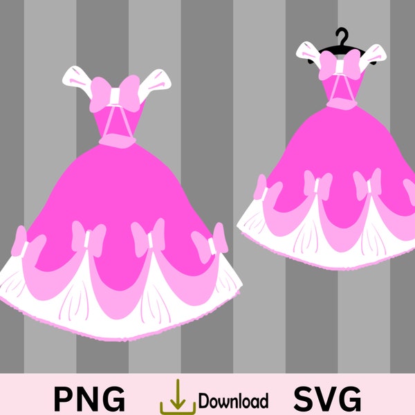 Cinderella Pink Dress, Princess Dress SVG, Princess Party Decoration. Cinderella Shirt