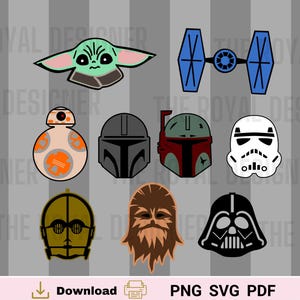 Galactic Warrior-helmen en iconische ruimtehoofden: perfect voor fans en festiviteiten, ontwerpt May the 4th be with you. Feestdecoratie ruimtethema