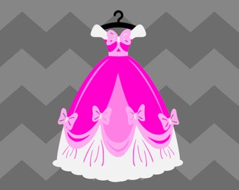 Cinderella Dress Cut Out File - SVG DXF - Etsy