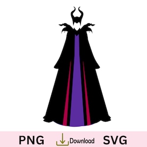 Abito Malefica SVG, Regina Cattiva SVG. Cattive ragazze, principesse cattive, abiti malefici.