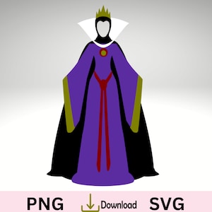 Grimhilde Dress SVG, Regina Cattiva SVG. Cattive ragazze, Principesse cattive, Regina Cattiva Biancaneve