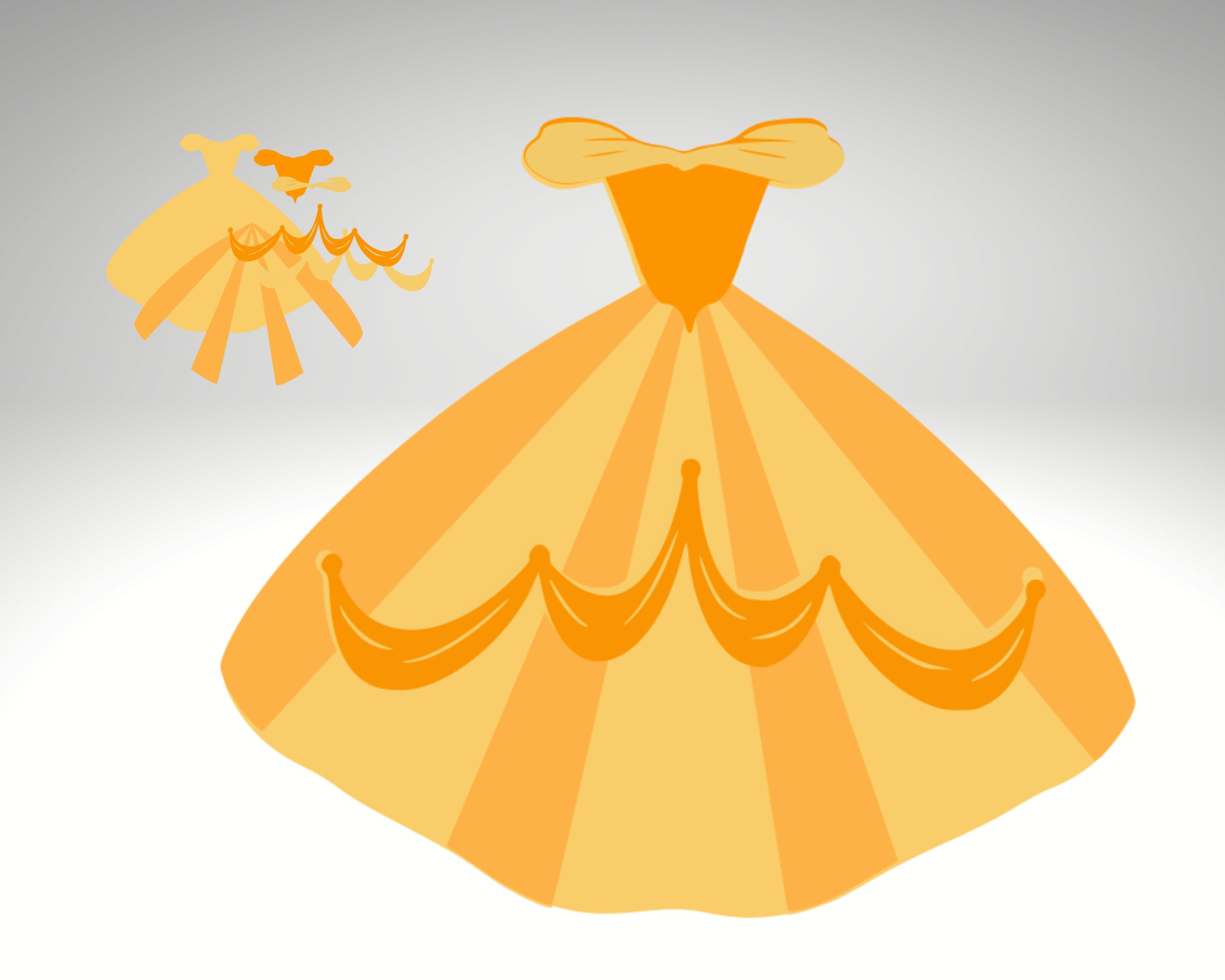 Princess Dress SVG Fancy Party Dress Birthday Cupcake - Etsy