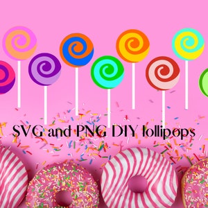 Lollipops SVG, Lollipops PNG, Swirl lollipops, Swirl candy SVG