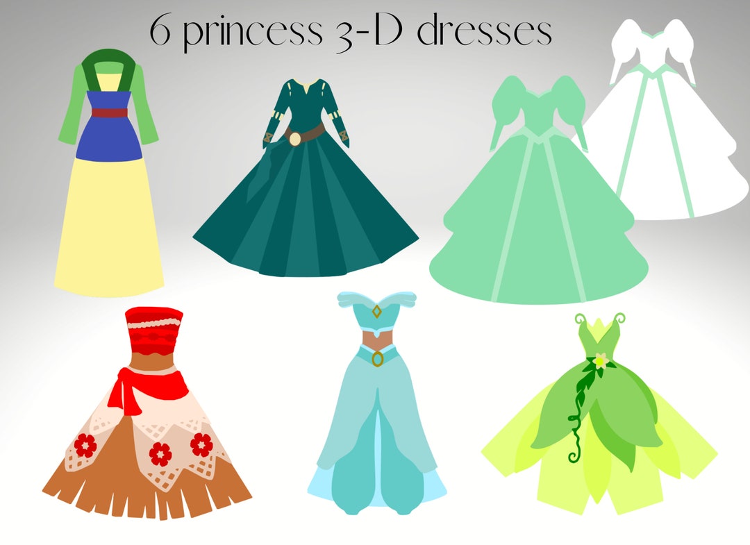Princess Dress Svg Princess Bundle Wedding Princess Princess - Etsy