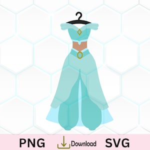 Prinzessinnenkleid SVG, 3-D Prinzessinnenkleid, Jasmin, Cup Cake Topper, Prinzessin Geburtstagsparty, Prinzessin T-Shirt SVG