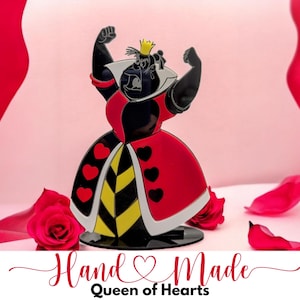 Handmade Queen of Hearts Figurine: Alice in Wonderland Party Decor