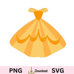 Abito da principessa SVG, Vestito elegante, Belle SVG