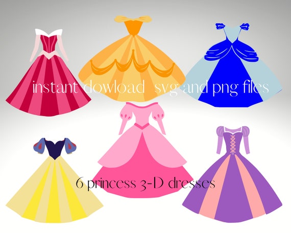 Princess Dress SVG Fancy Party Dress Birthday Cupcake - Etsy