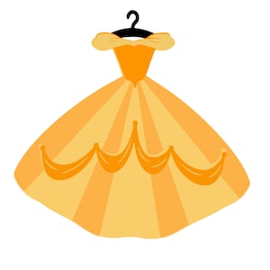 Abito Belle Princess SVG decorazione regalo topper torta principessa, modello trapunta principessa per bambina