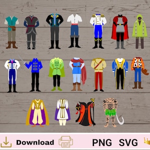 Principessa SVG Principessa SVG Decorazioni per feste Woody, Eric, Aladdin, Jafar, Kristoff, Charming, Hans, Flynn, Naveen, Phillip, Bestia, Maui, Buno