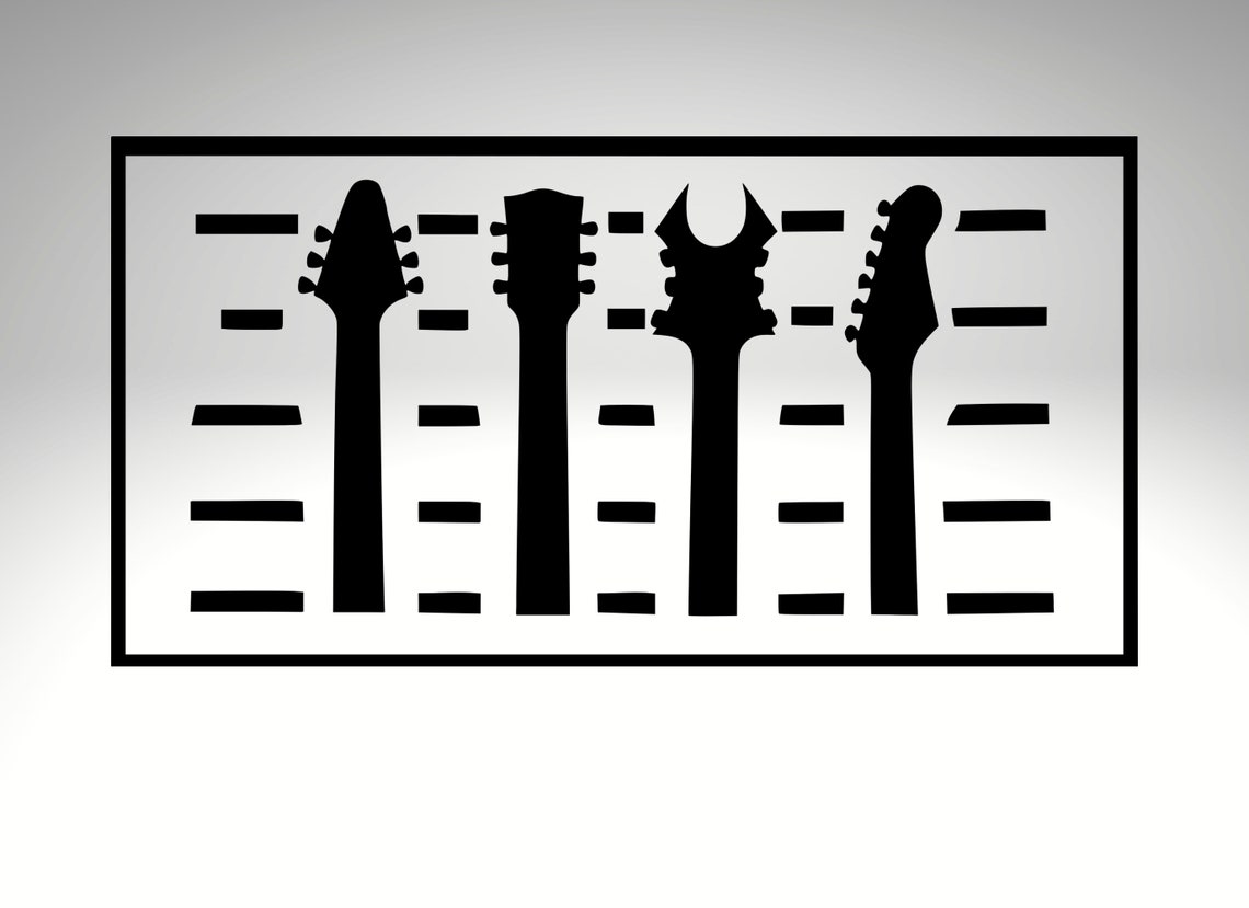 Guitar Neck And Headstock SVG Guitar Lover SVG Etsy