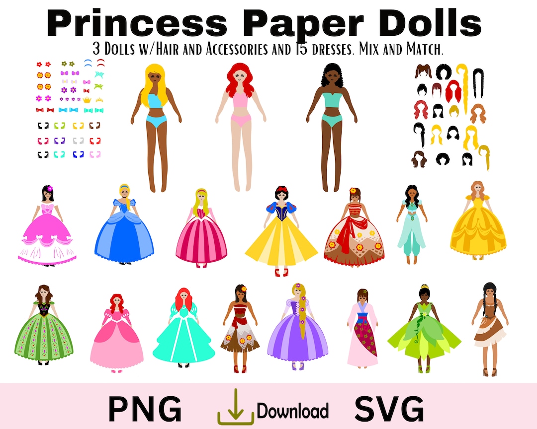 Princess online paper doll craft