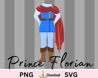 Snow White Prince Florian Costume Shirt SVG PNG (Digital Download)