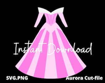 Aurora Princess Dress SVG: 3D Papercraft Cut File (Digital Download)