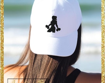 Includes free side personalization embroidered Gym hat, female bodybuilder hat, bikini fitness, gym gift, stocking stuffer, Christmas gift.