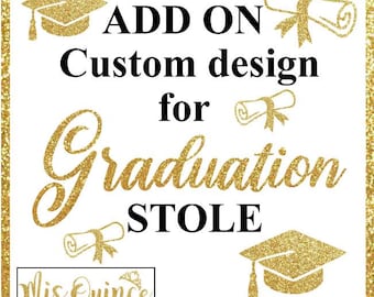 Aggiungi un design personalizzato per la stola/fascia di laurea.
