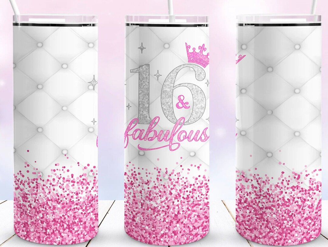 Sixteen & Fabulous PERSONALIZED Tumbler Sweet Sixteen Party Etsy
