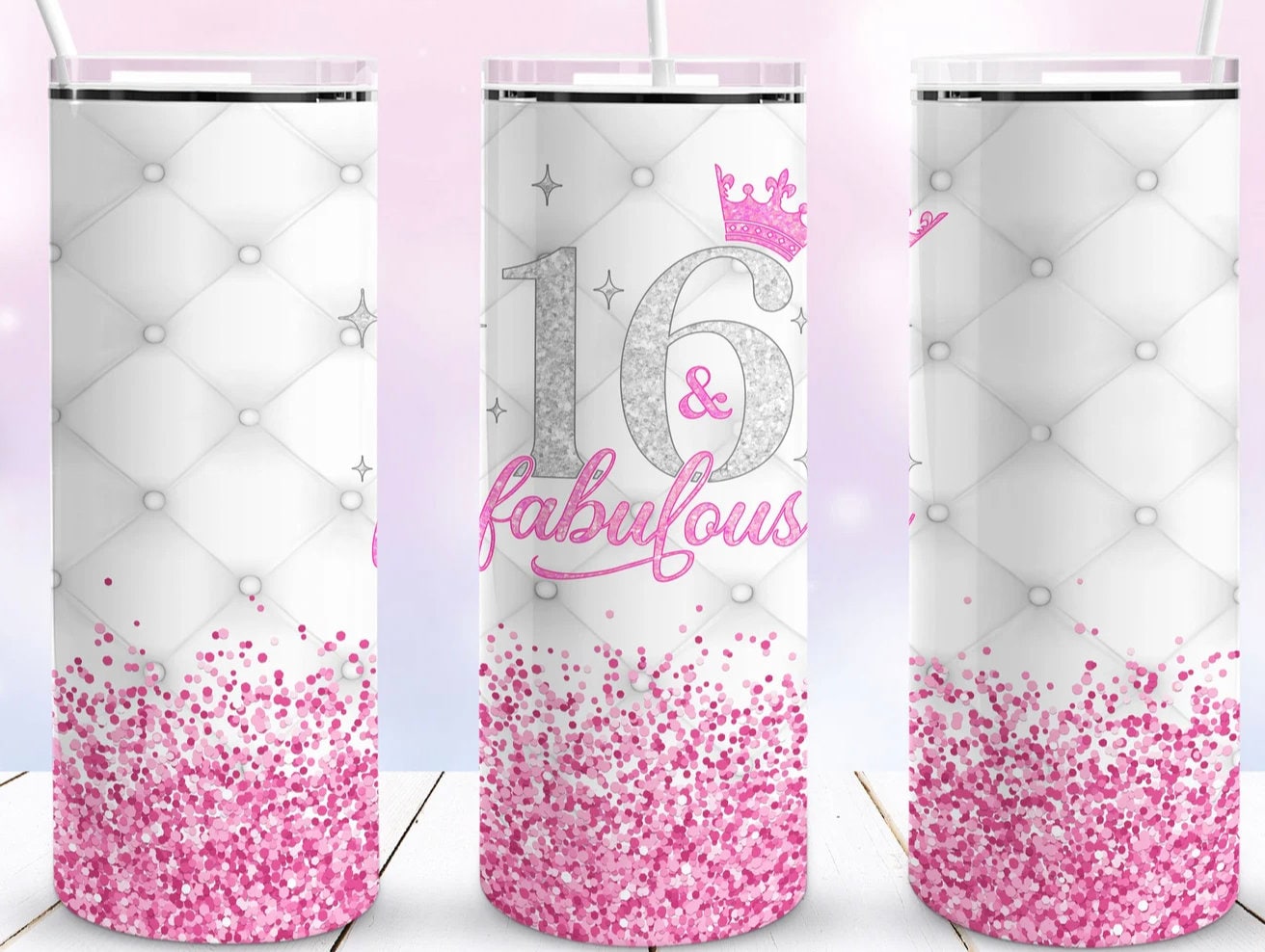 Sixteen & Fabulous PERSONALIZED tumbler, Sweet Sixteen party favor, sweet sixteen birthday gift, Best friend gift.