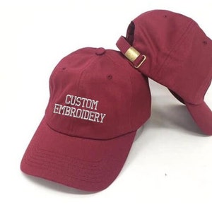 Custom Embroidered dad hats, Personalized hats,  Monogrammed hats, bridesmaid hats,, Bachelor party hats, Christmas gift.