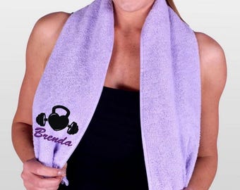 Toalla de gimnasio personalizada, toalla de fitness bordada, toalla de entrenamiento con pesas, toalla de fitness de bikini, regalo de media, regalo de gimnasio, regalo de Navidad.