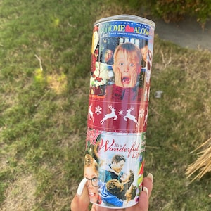 Classic Christmas movie tumbler, Christmas gift, stocking stuffer, Best friend gift, holiday gift, stocking stuffer, Christmas gift..