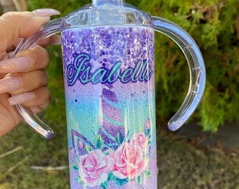 Gobelet licorne personnalisé pour enfants, cadeau de Noël, cadeau d'anniversaire, tasse pour enfant, petit cadeau à glisser dans une chaussette, cadeau de rentrée scolaire.