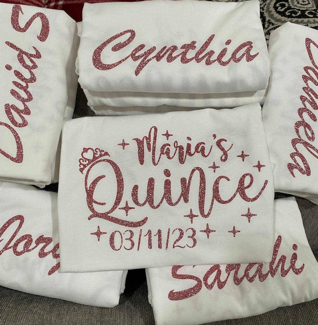 Includes FREE Personalization, Mis Quince Custom Tees, Quince Squad ...