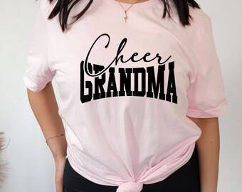 Custom Cheer Grandma Unisex Shirt, cheer mimi, cheer gigi, cheer mawmaw, cheer pawpaw, cheer nana, cheer mom, cheer auntie, cheer tia.