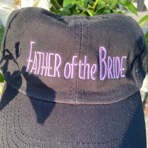Father of the Bride Embroidered Hat, Bridal Party Hat, Embroidered Cap ...