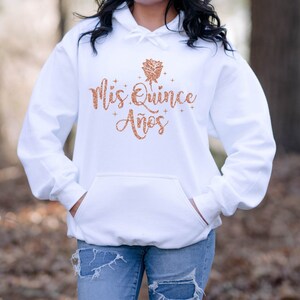Includes FREE personalization, Mis Quince Años custom hoodie, quince squad hoodie, quinceañera gift, sudadera para quinceañera.