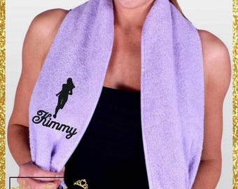 Toalla de gimnasio bordada personalizada, regalo para yoga, zumba, cardio, bikini fitness, detalle para la bota navideña, regalo de Navidad, regalo para las fiestas.