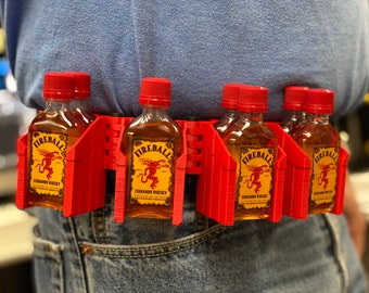 ReadyShots® - Quad Double Shot, WTF, Whisky de Canela, Regalos de Whisky, Cinturón Fireball, Funda Fireball, Regalos Fireball