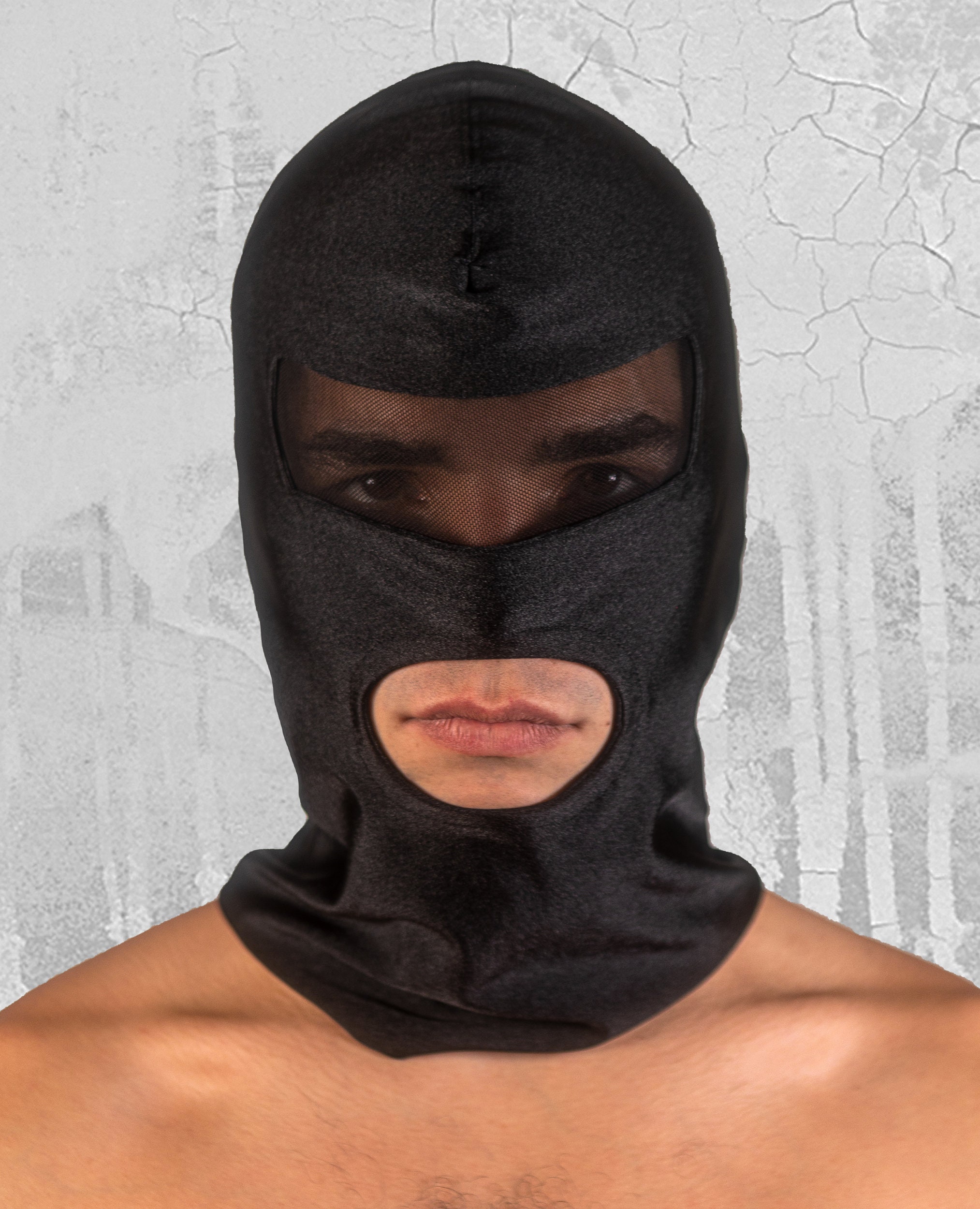 BALACLAVA Unisex Adult Eyes & Mouth Open Headgear Mask Black | Etsy