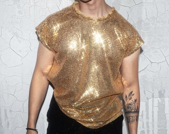 Men's Gold Shirt for NYE or Christmas