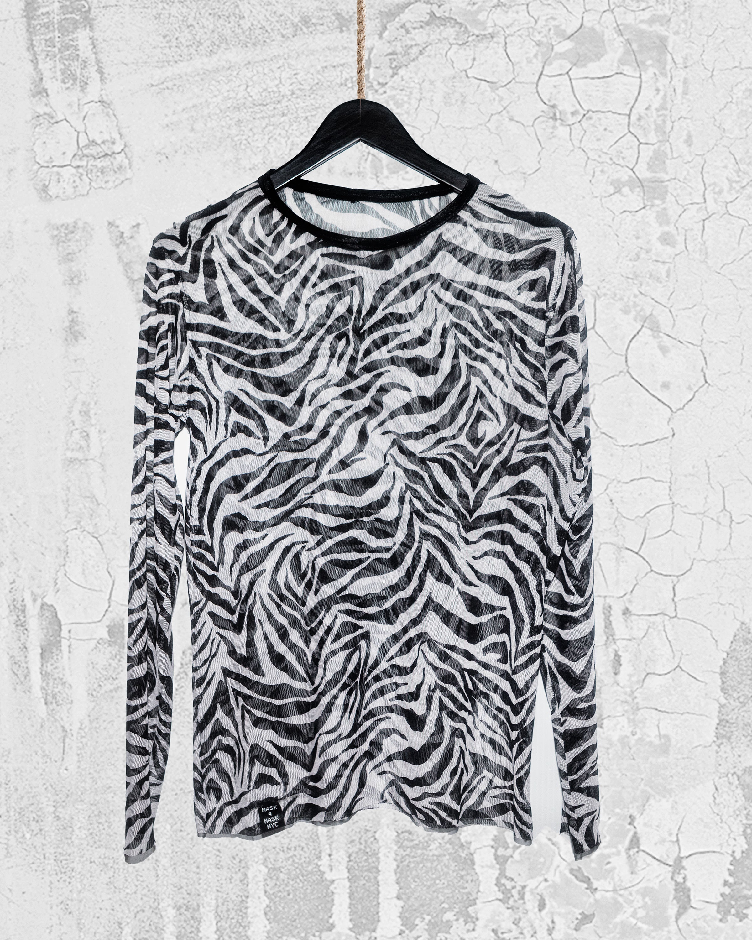 sheer zebra top