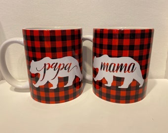Papa Bear and Mama Bear Mug Set 2pk