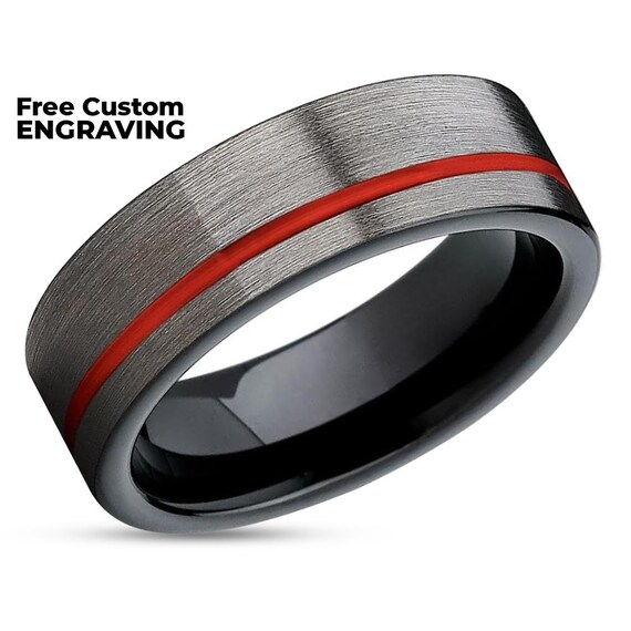 Gunmetal tungsten wedding sales bands