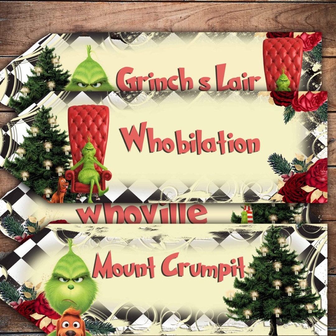 The Grinch Christmas Arrows Christmas Decoration the Grinch - Etsy UK