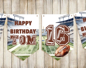 personalised football bunting ,  birthday bunting, football decoration, banner sport  decoration, football bunting